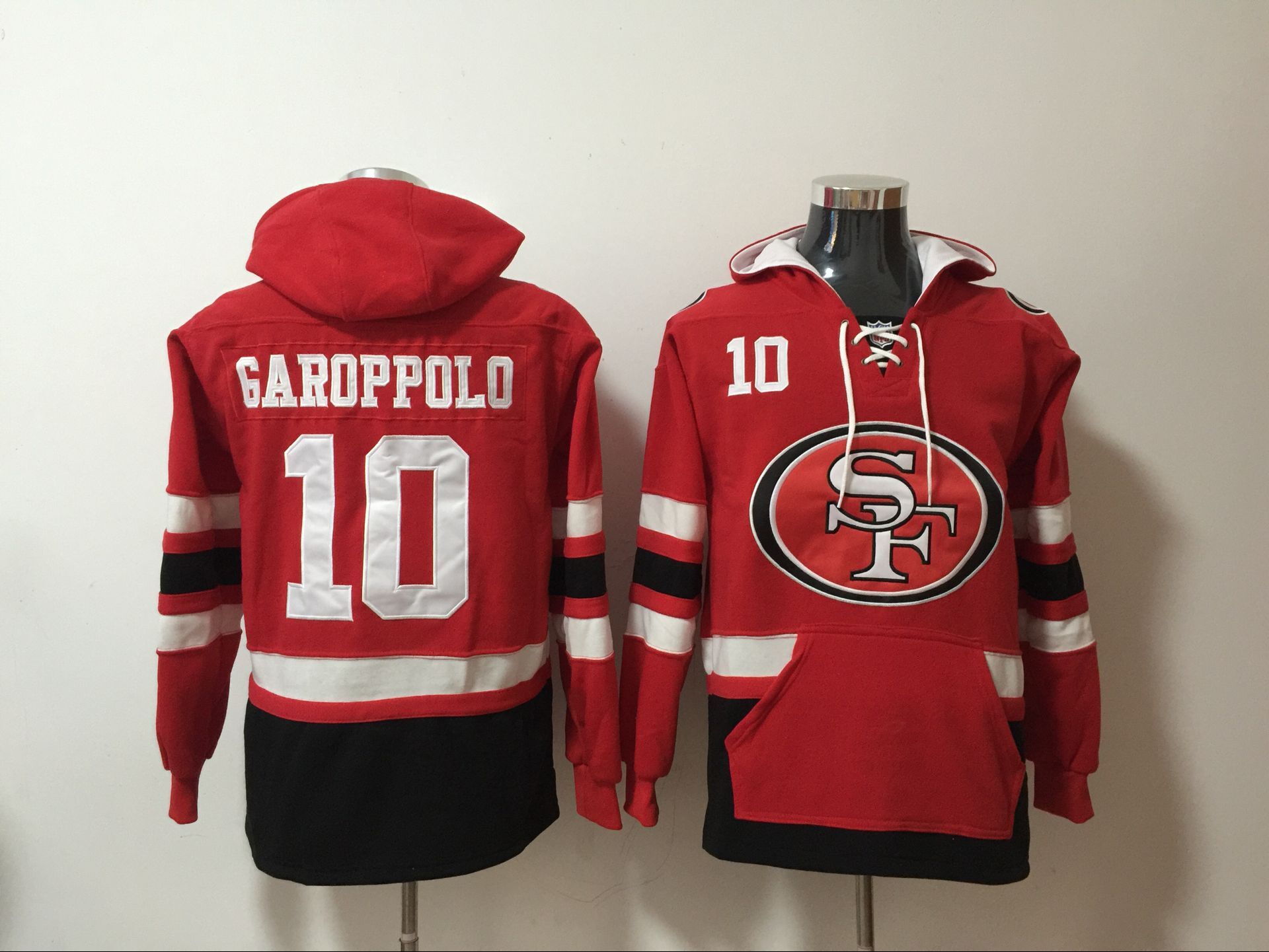 Men NFL Nike San Francisco 49ers #10 Garoppolo red Sweatshirts->nfl sweatshirts->Sports Accessory